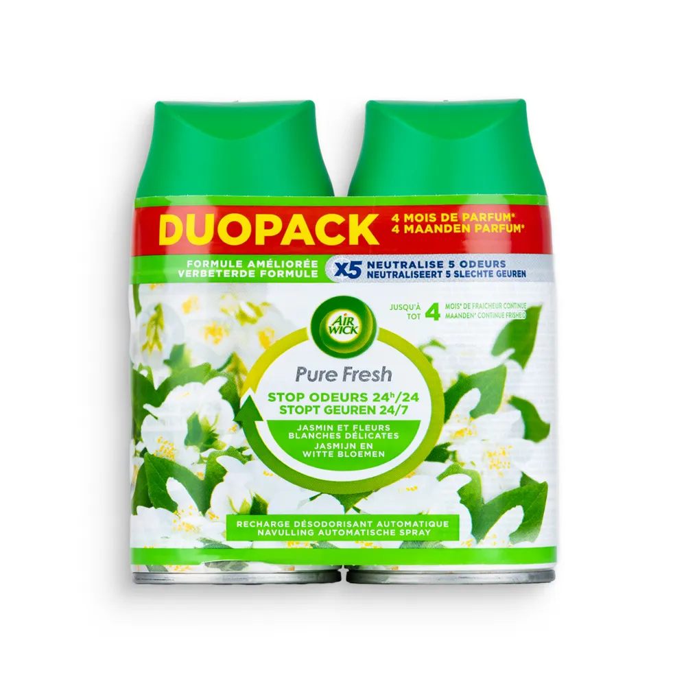 Air Wick Freshmatic Automatic Refill Air Freshener 2X250Ml Jasmin&White Flowers