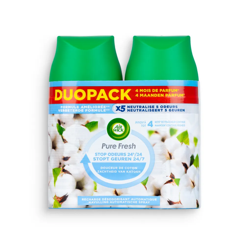 Air Wick Freshmatic Automatic Refill Air Freshener 2X250Ml Pure Fresh Soft