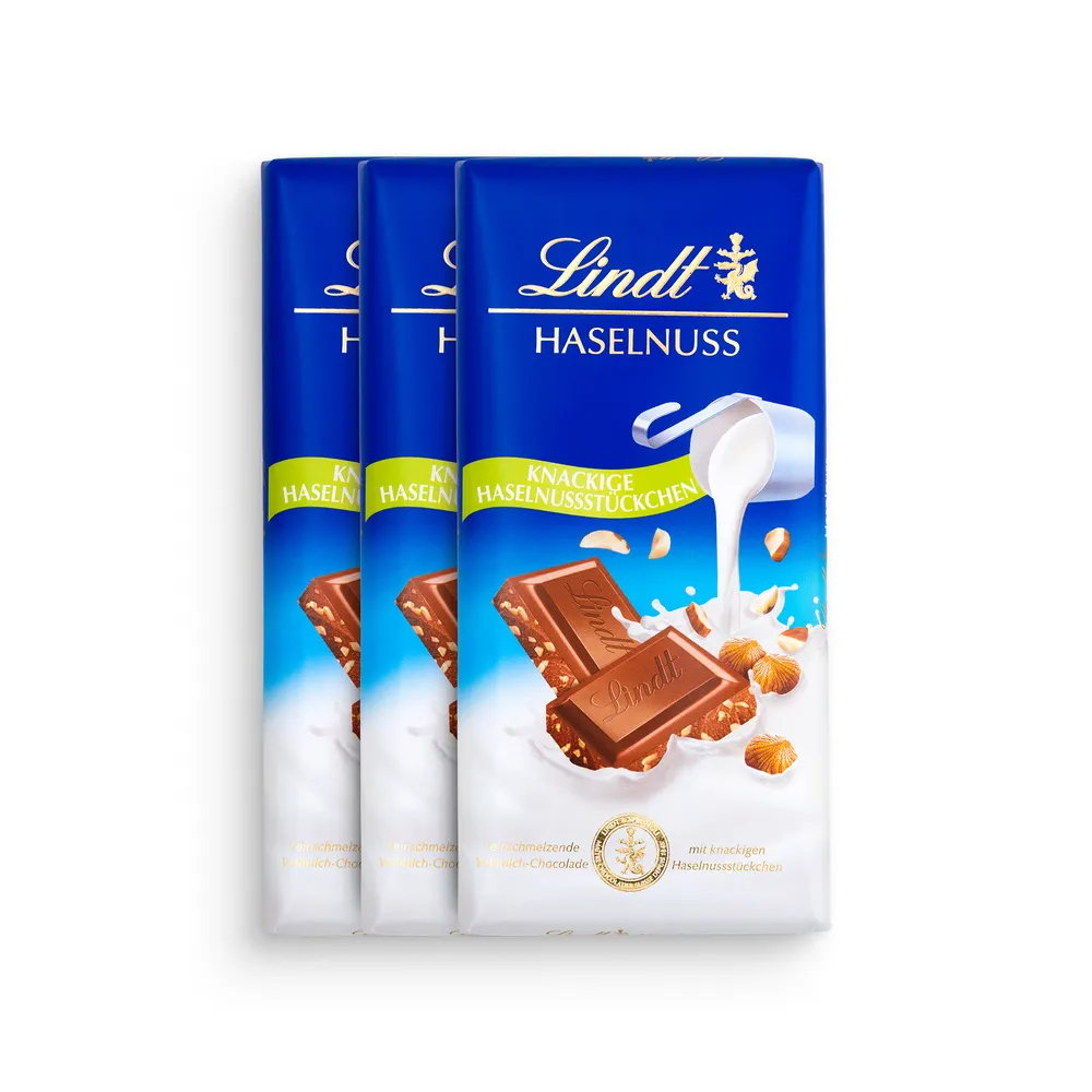 Lindt Hazelnut 3 X 100G