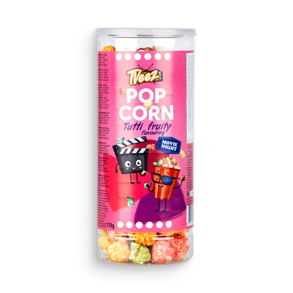 Tveez Popcorn 170Gr Tube Tutti Frutti
