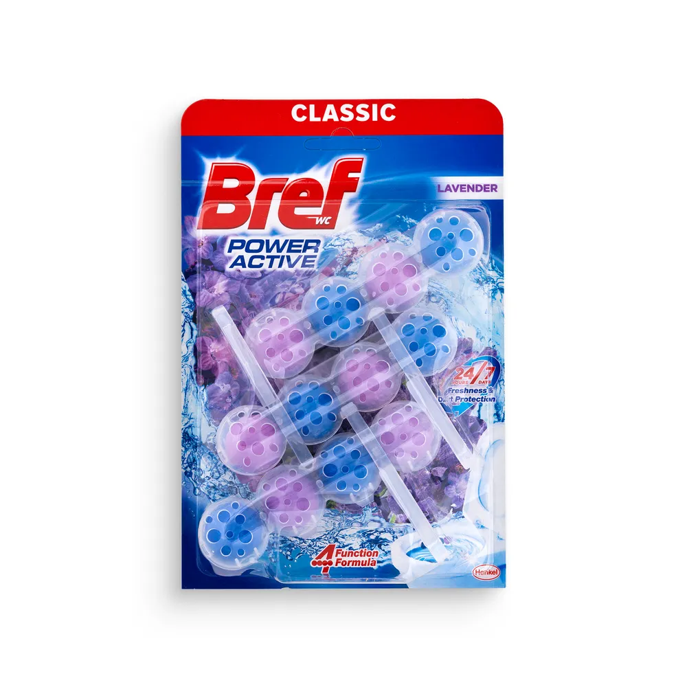Bref 3X50G Power Active Lavender Toilet Cube