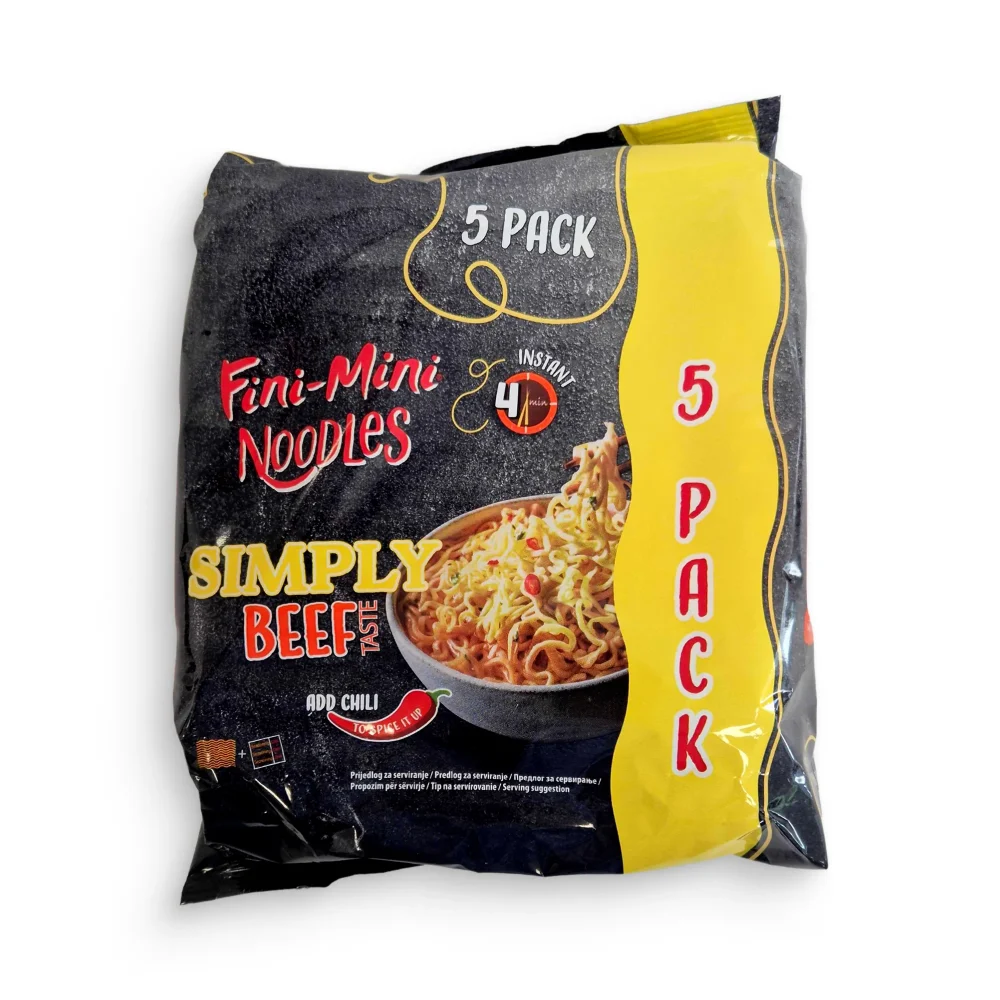 Fini Mini Noodles Simply Beef Taste 5 X 71G