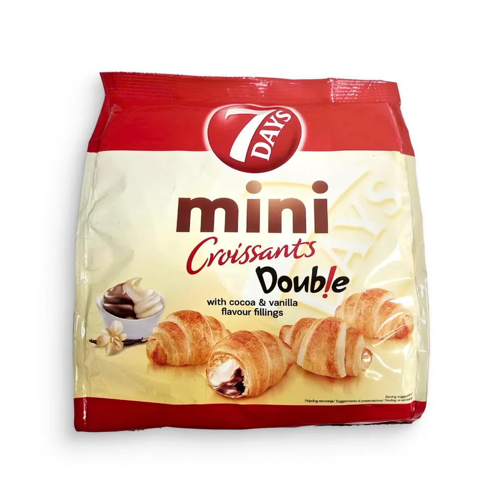 7Days Double Cocoa&Vanilla Fillings Mini Croissants 185G