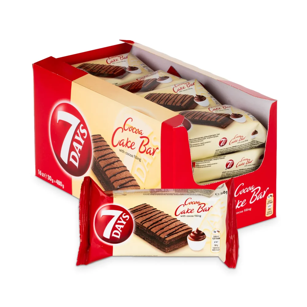 7Days Cocoa Cake Bar With Cocoa Filling 16 X 30G