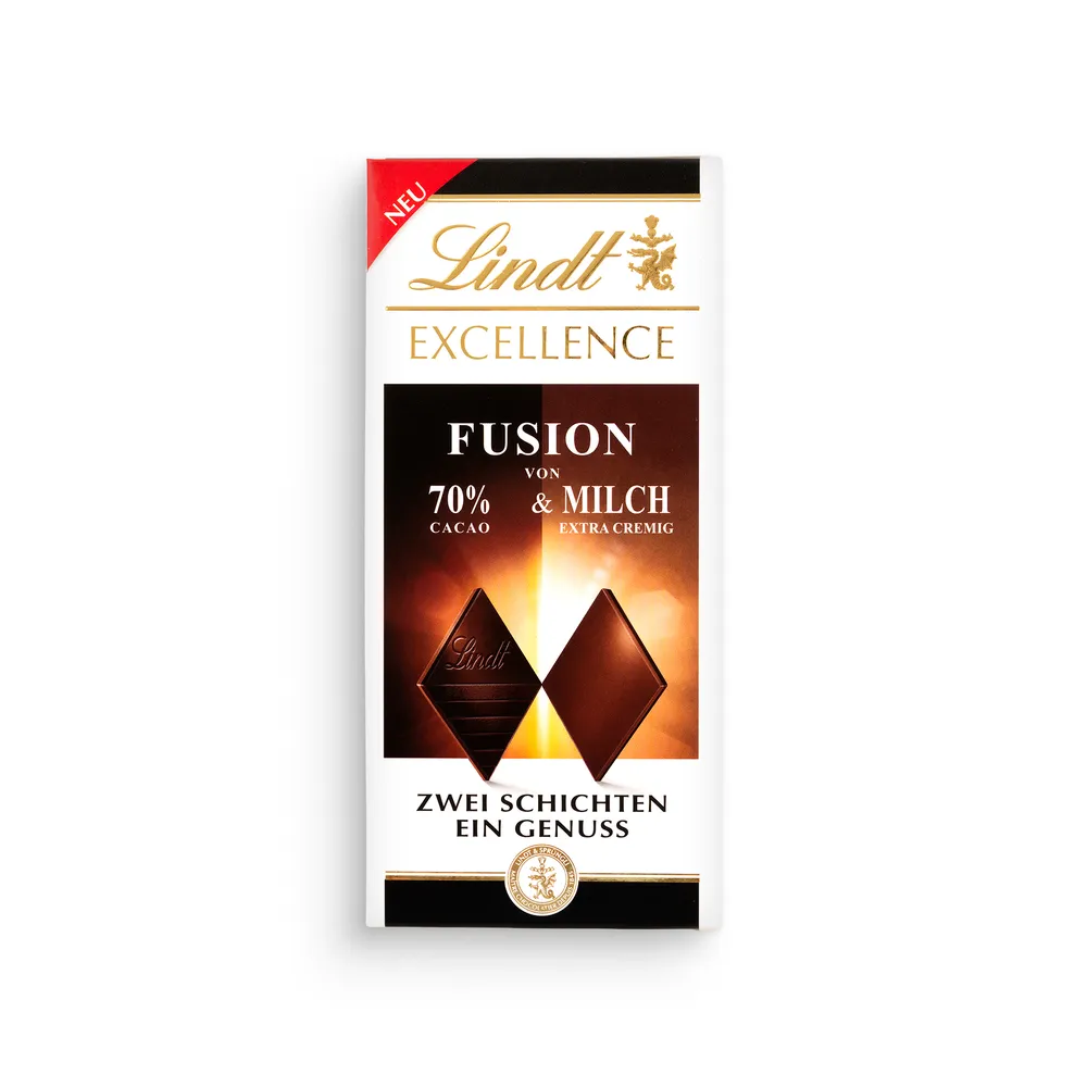 Lindt Excellence Fusion 70% Milk Chocolate 100G