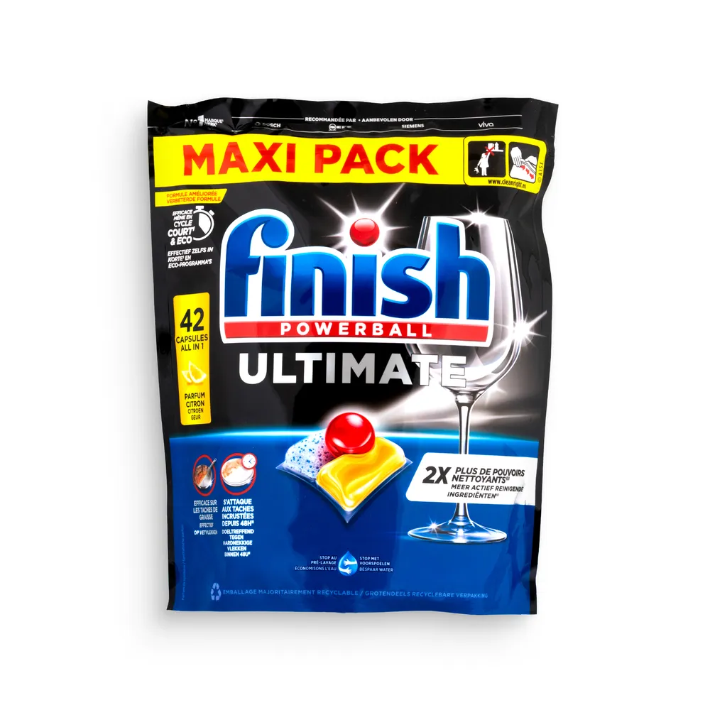 Finish Ultimate Dishwasher Caps 42Pcs All In 1 Lemon