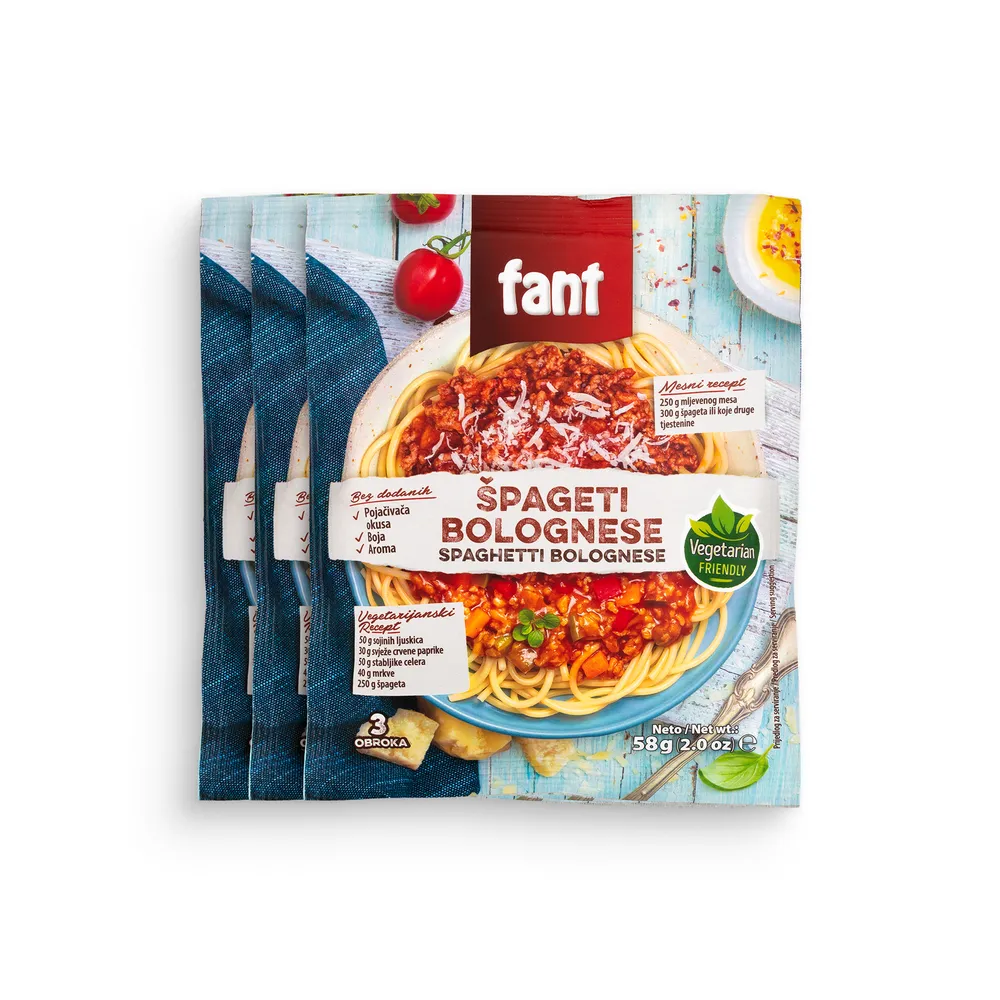 Fant Špageti Bolognese 58G 2+1 Gratis
