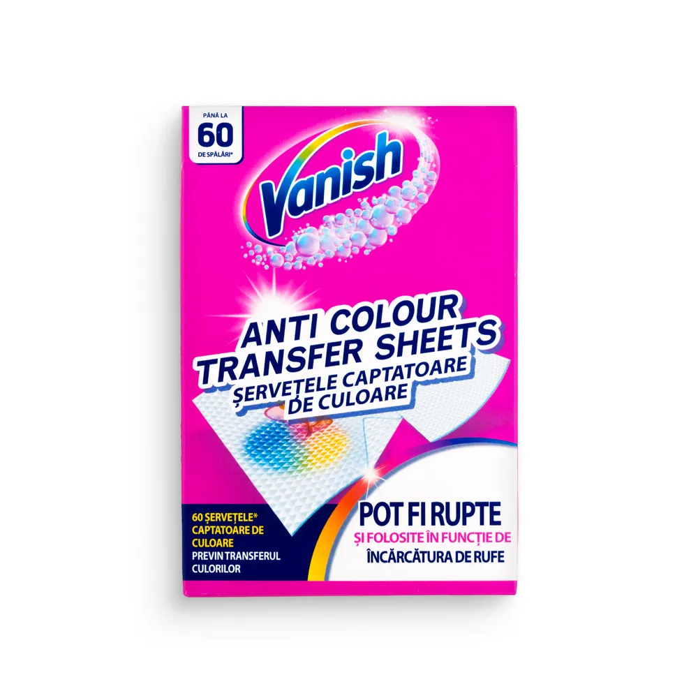 Vanish Colour Catching Sheets 60Pcs Anti Transfer