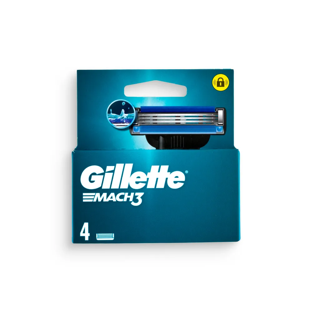 Gillette Mach 3 Razor Blades 4Pcs