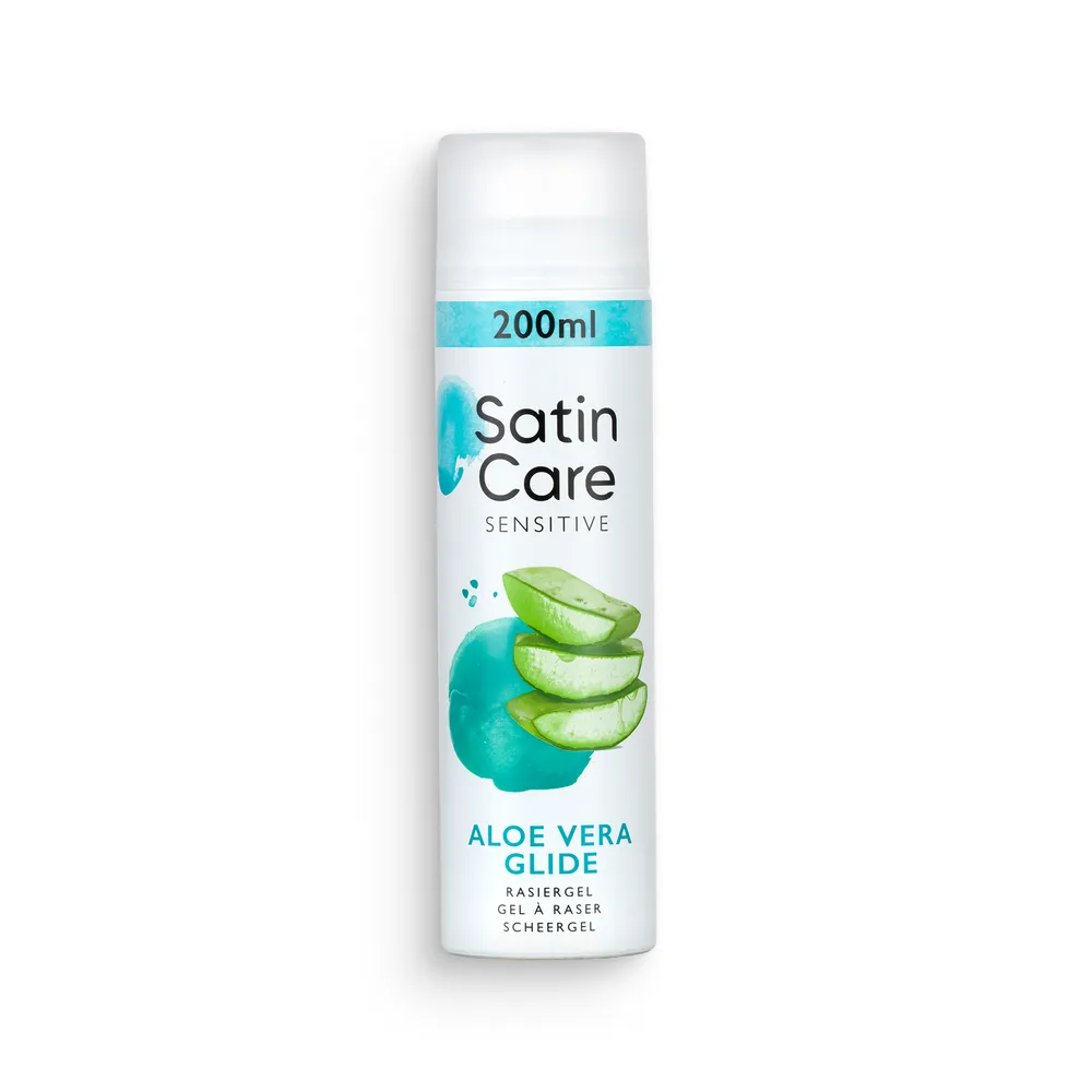 Gillette Satin Care Shaving Gel 200Ml Sensitive Aloe Vera