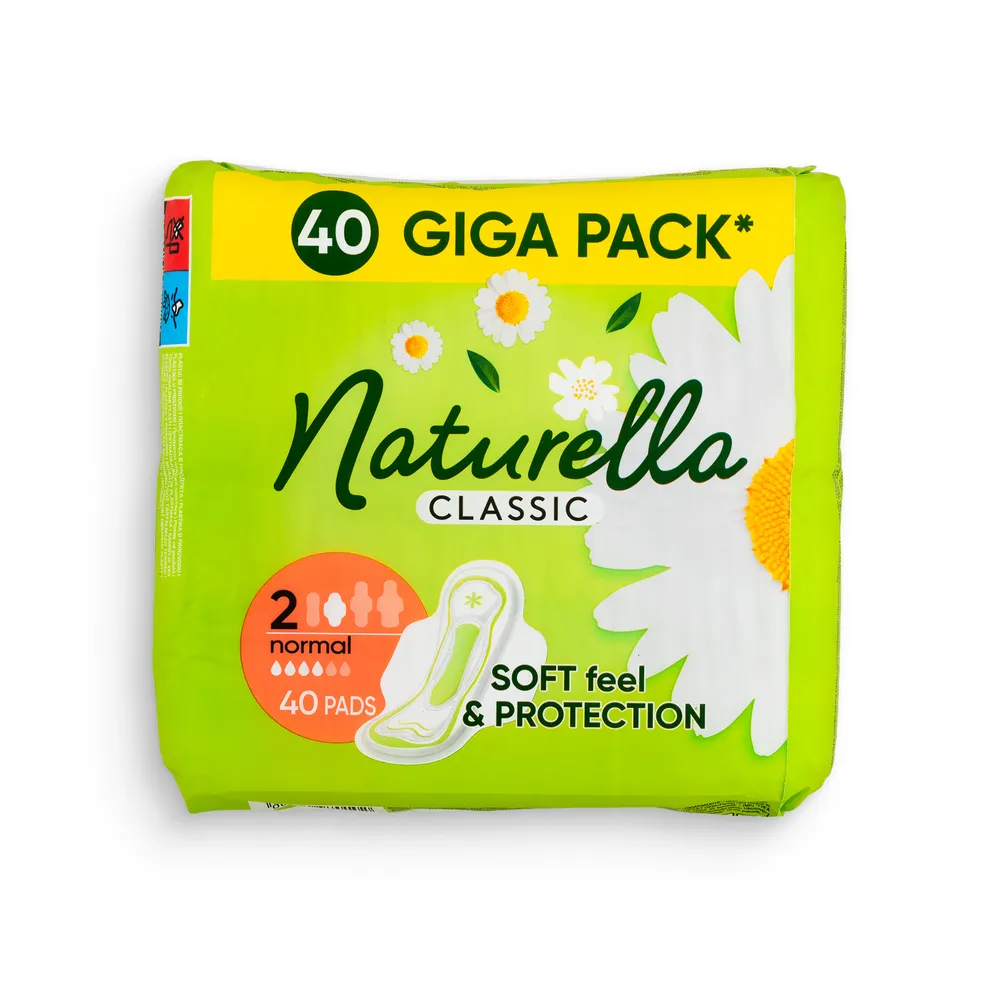 Naturella Classic Sanitary Towels 40Pcs Size 2 Normal Wings (Abs.4)