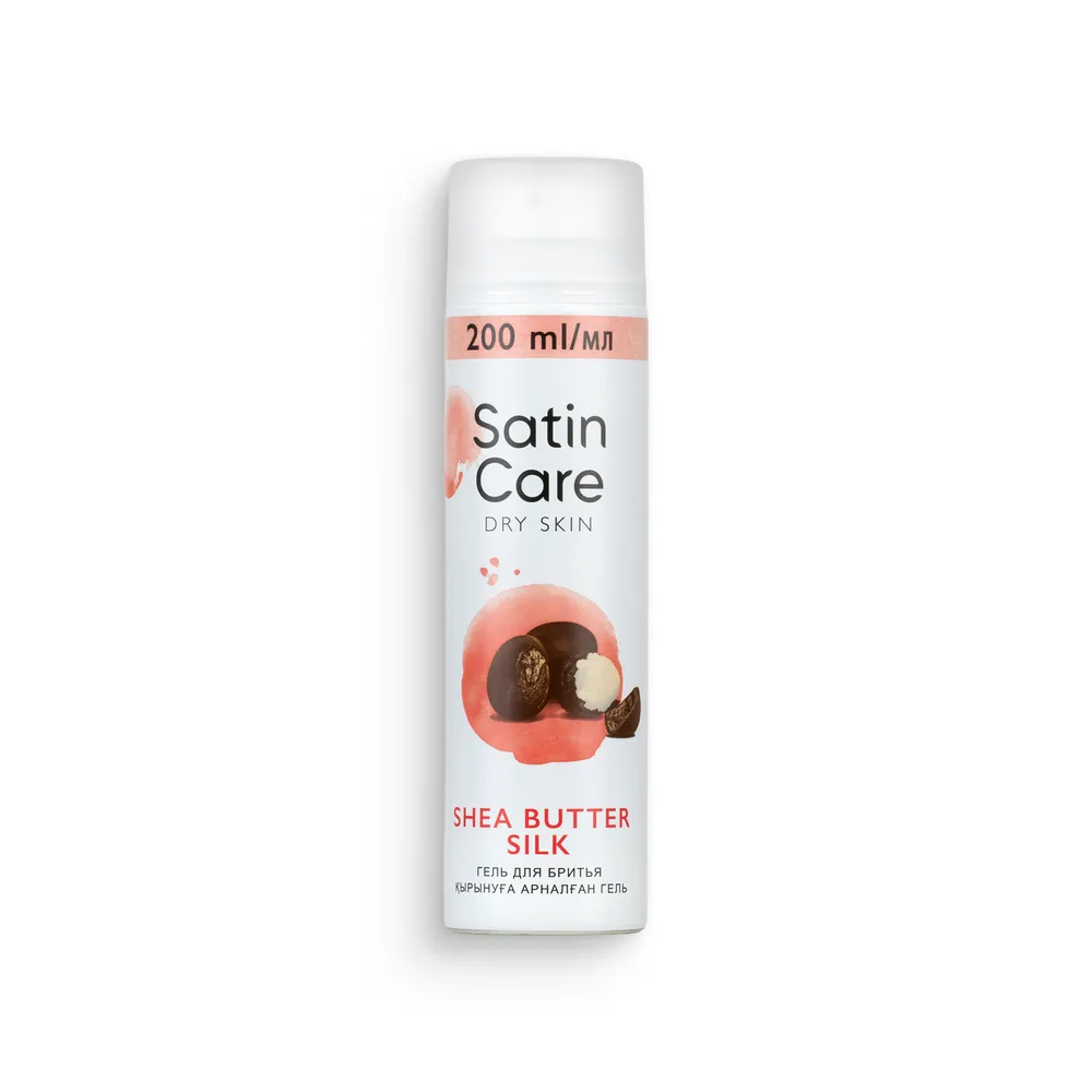 Gillette Satin Care Shaving Gel 200Ml Dry Skin Shea Butter Silk