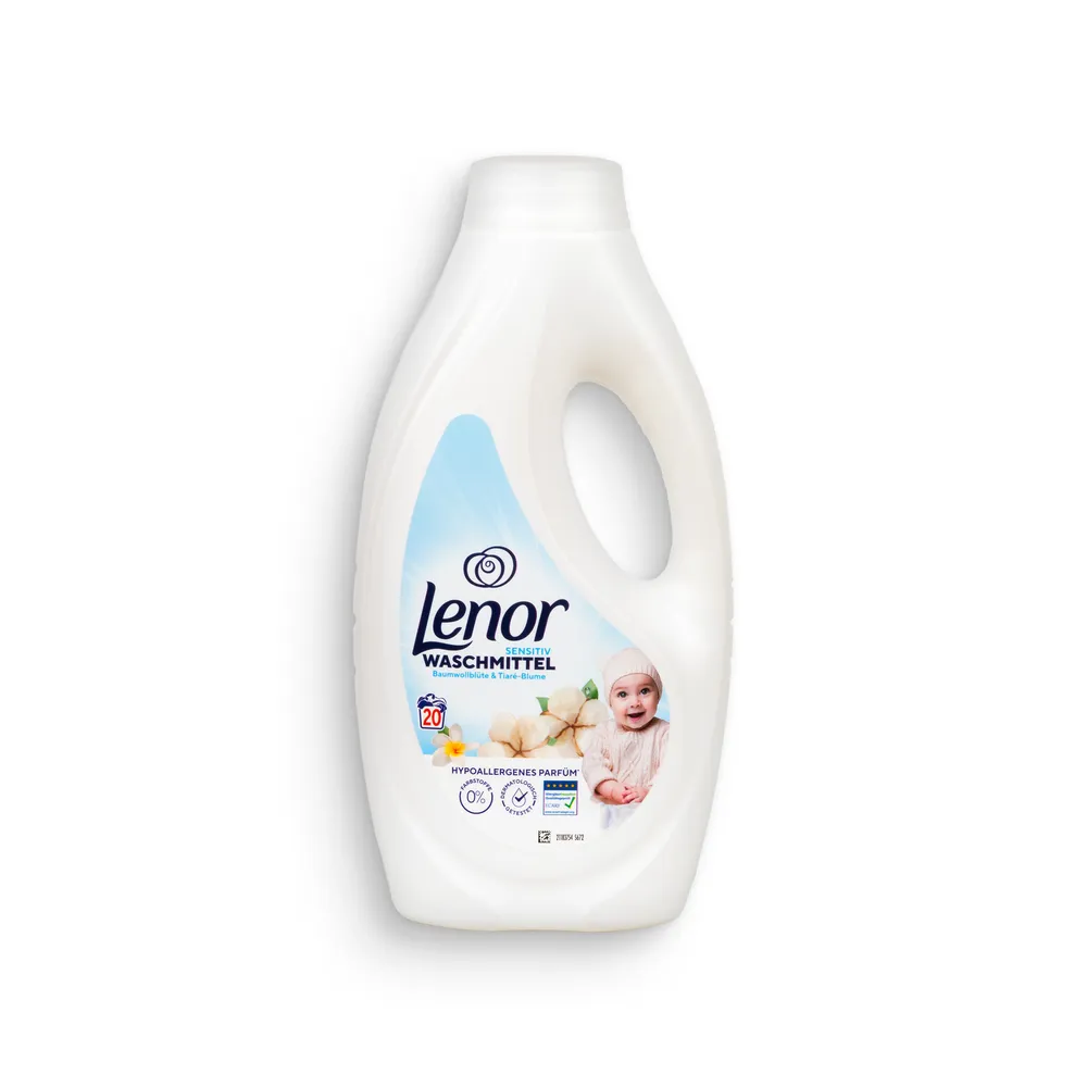Lenor Washing Liquid 900Ml Sensitive Cotton Blossom&Tiaré Flower 20Sc