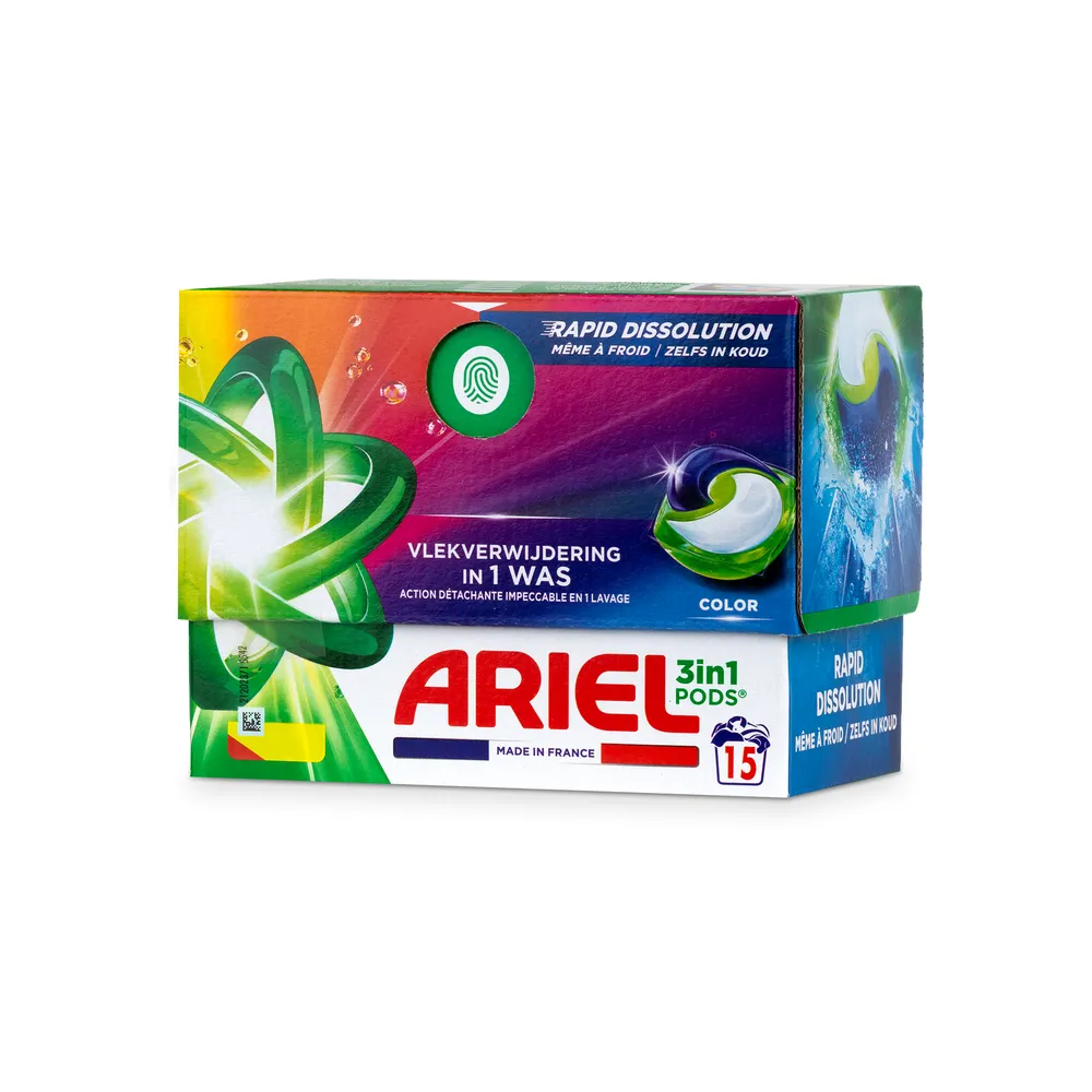 Ariel Washing Caps 15Pcs 3In1 Color