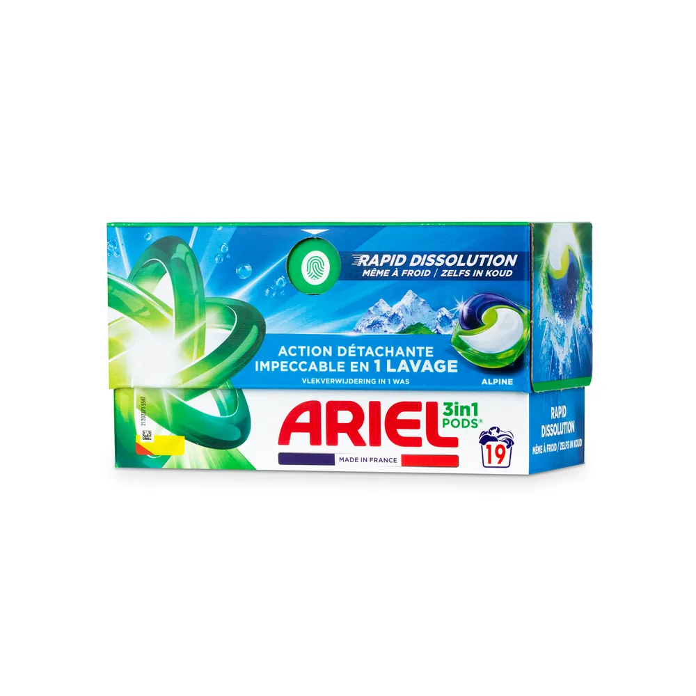 Ariel Washing Caps 19Pcs 3In1 Alpine