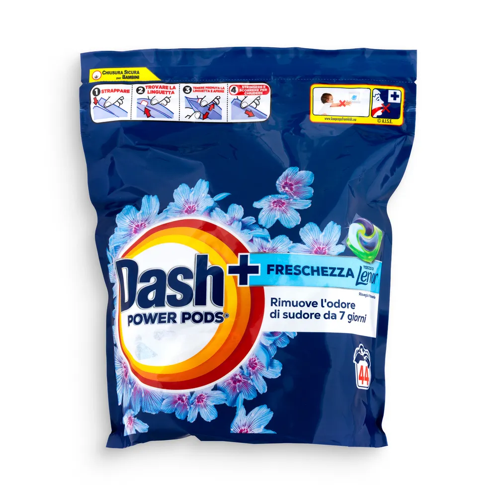 Dash Power Washing Caps 44Pcs Lenor Freshness Touch Of Lenor