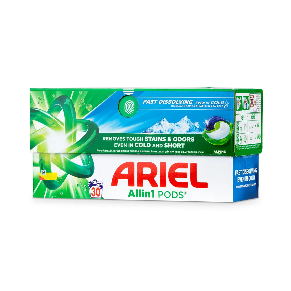 Ariel Washing Caps 30Pcs All In 1 Alpine