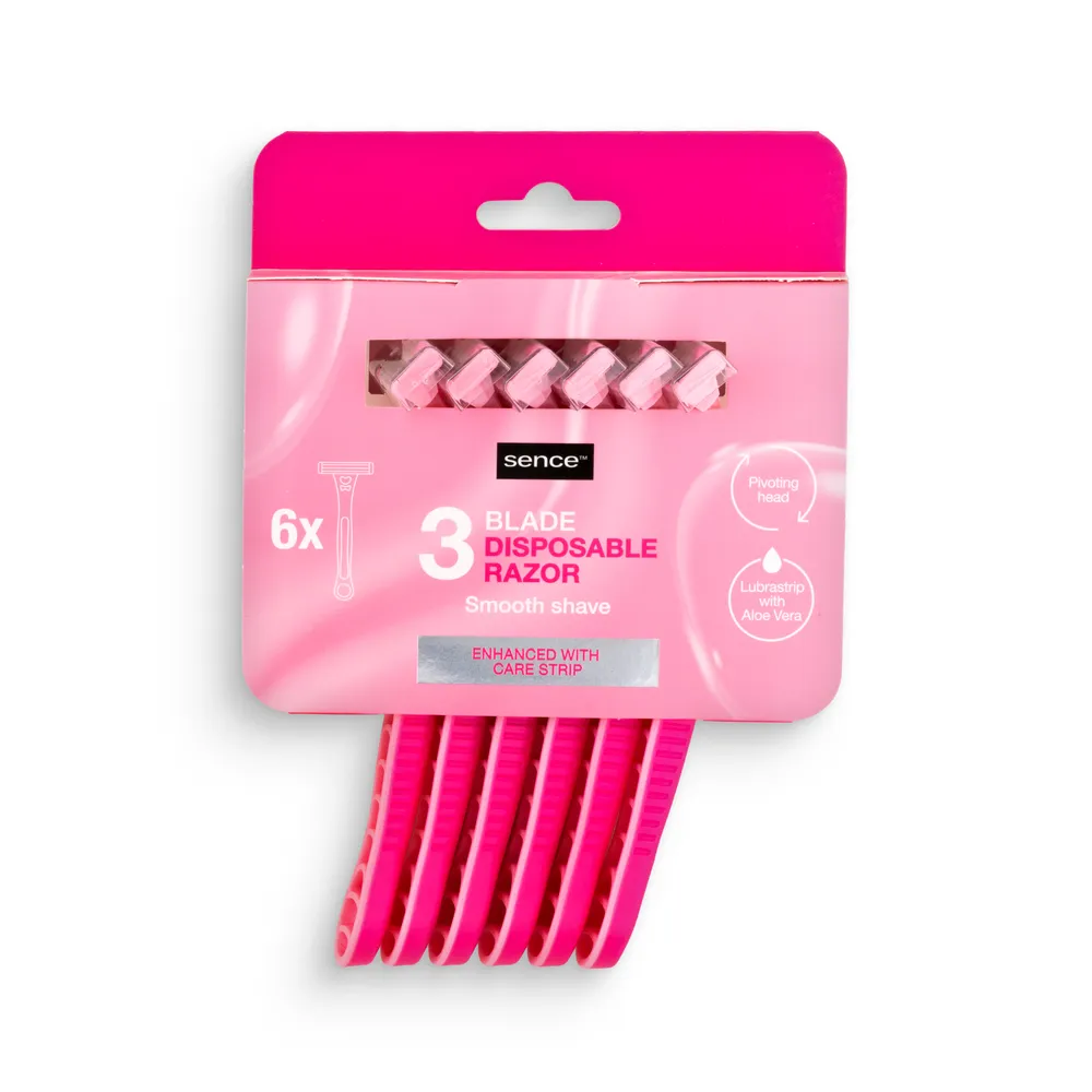 Sence Shaving Disposable Razors 6Pcs Triple Blades