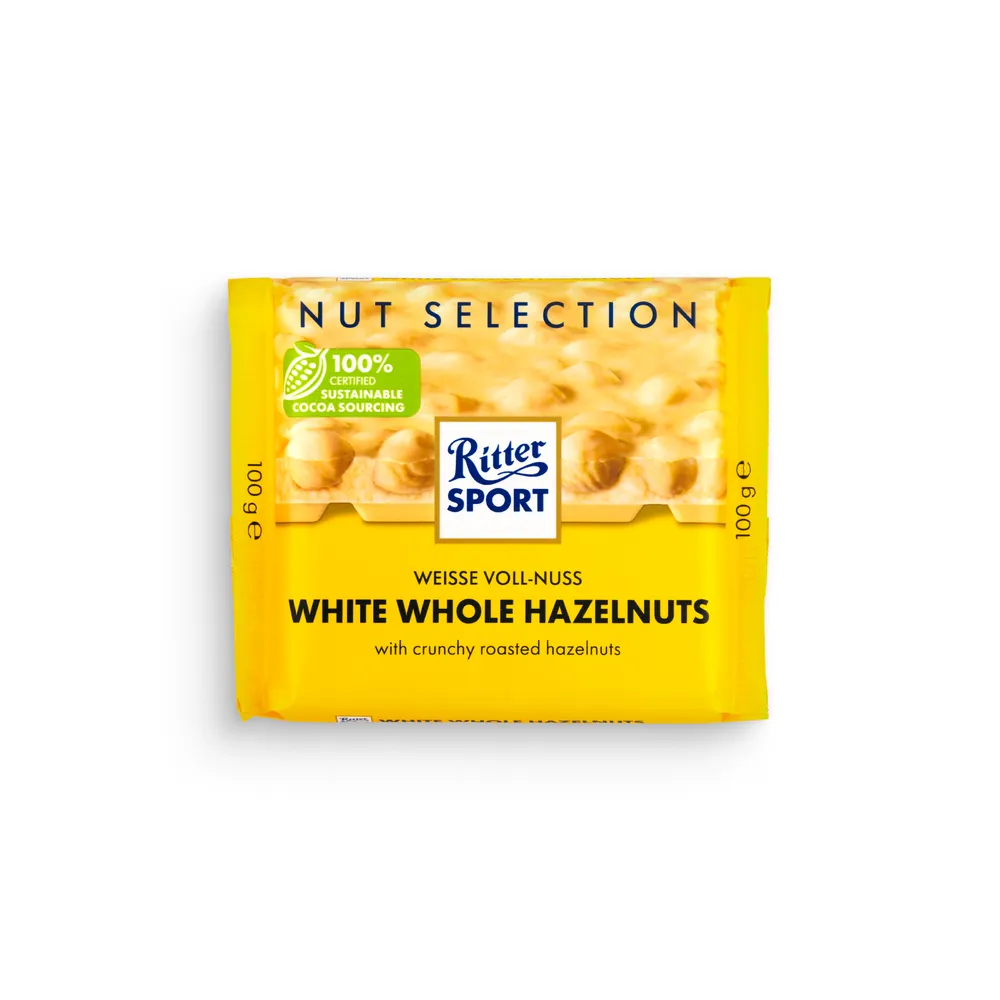 Ritter Sport White Whole Hazelnuts 100G